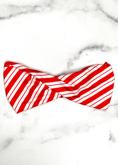 Red Candy Cane Striped Headband