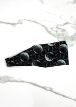 Black and White Moon Yoga Headband 