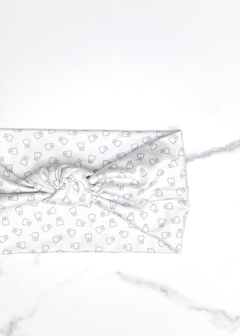 Dental Hygienist Top Knot Headband
