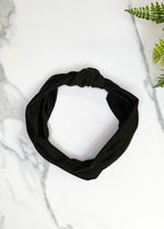 Black Knotted Headband by MandaBees