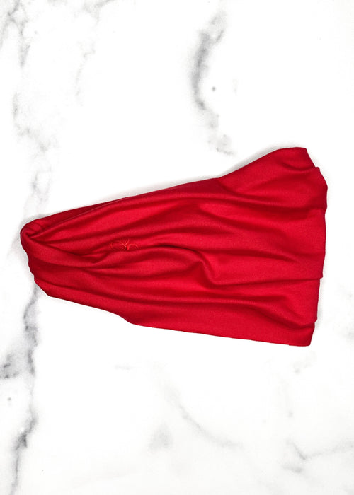 Extra Wide Yoga Headband in Red