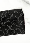 Heart Rate Headband for Nurses in Black and White EKG Pattern