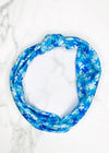 Blue Puzzle Piece Knot Headband for Autism Awareness