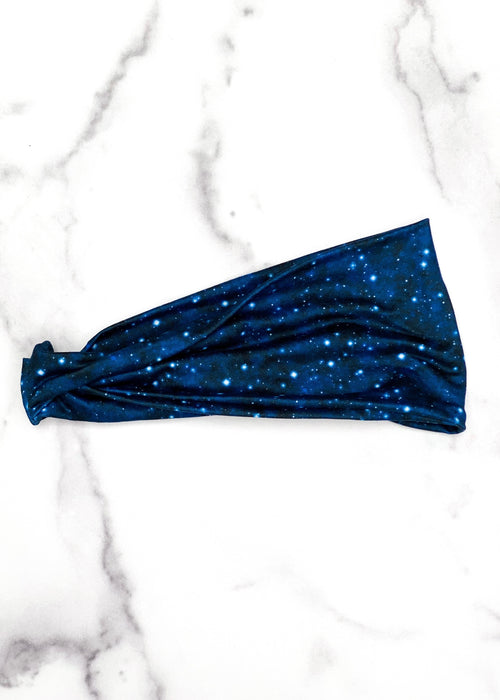 Twisted Headwrap Night Sky Print