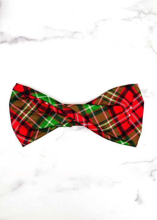 Red and Green Plaid Headband