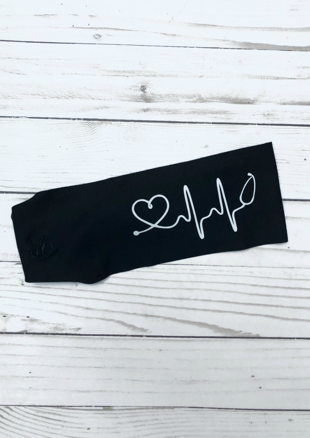 A Nurse's Heartbeat Yoga Headband